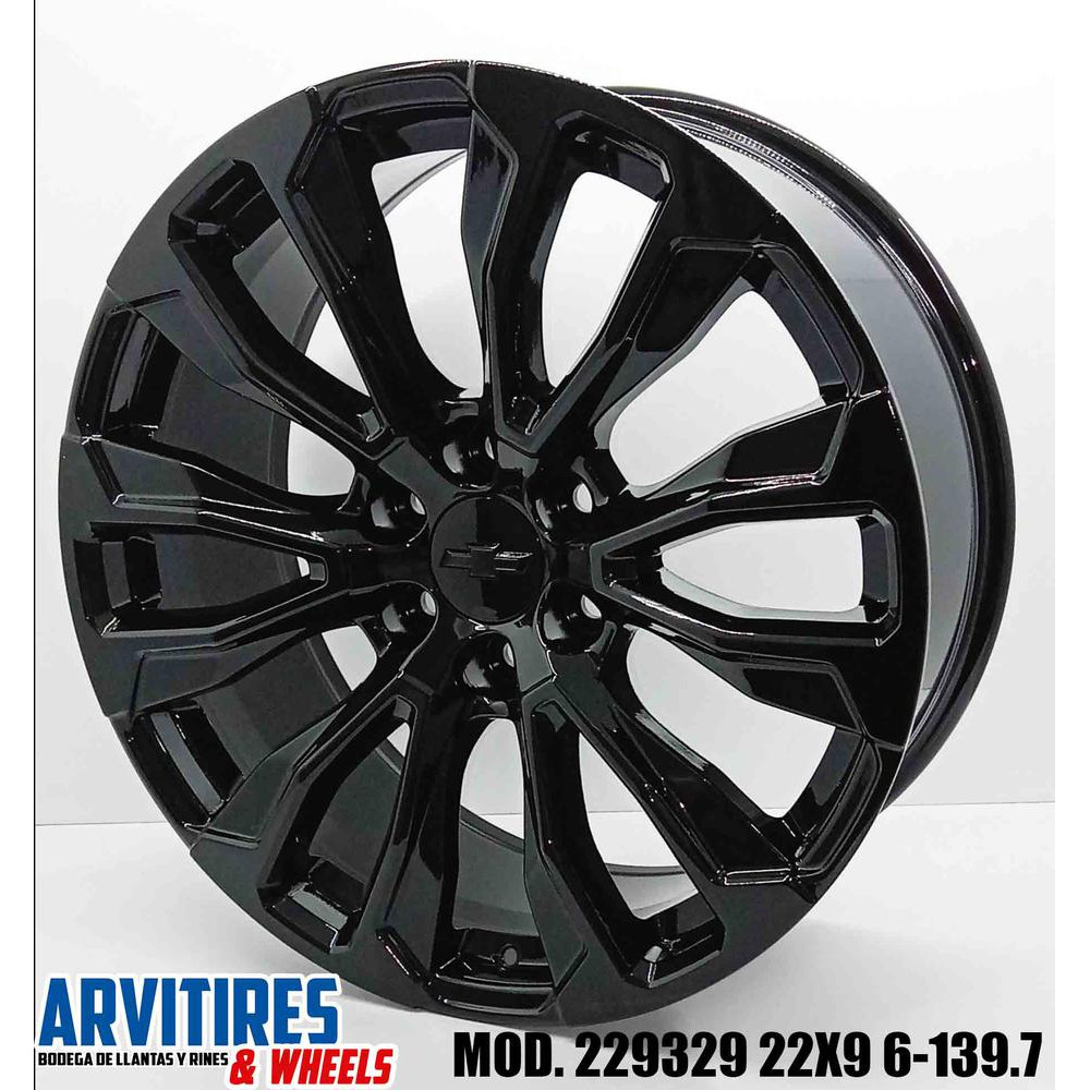 RIN 22X9 6-139 7 R1 GLOSS BLACK MOD 229329