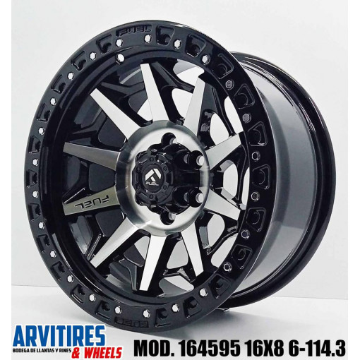 RIN 16X8 6-114 3 BMF CHROME RIVETS MOD 164595