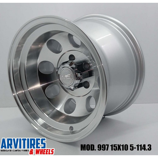 RIN 15X10 5-114 3 SILVER MACHINE FACE MOD 997