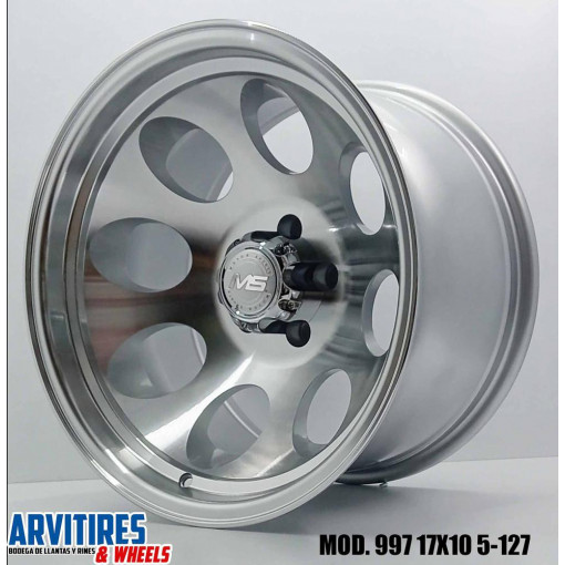 RIN 17X10 5-127 SILVER MACHINE FACE MOD 997