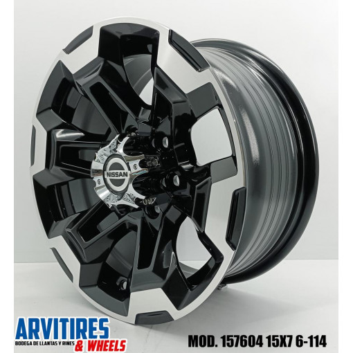 RIN 15X7 6-114 3 R1 BLACK MACHINE FACE MOD 157604