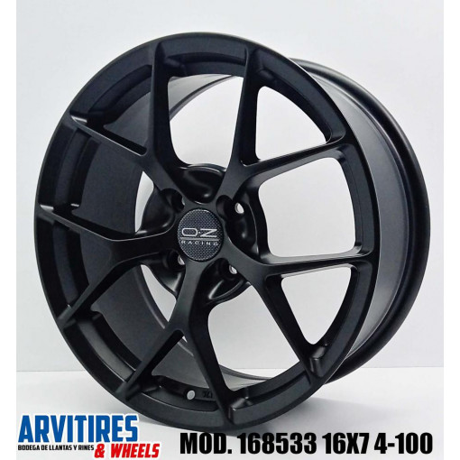 RIN 16X7 4-100 R1 SPORT MATTE BLACK MOD 168533