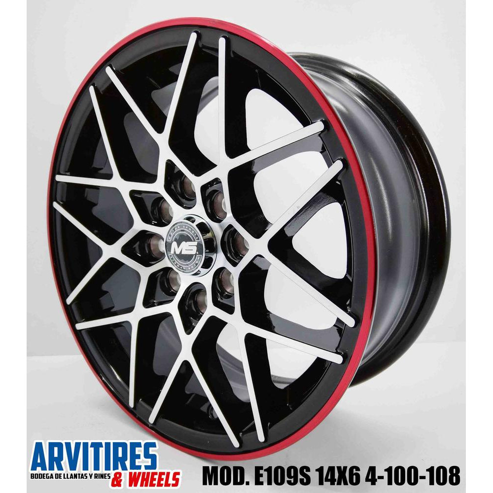 RIN 14X6 4-100/108 BMF INNER RED LINE MOD E109S