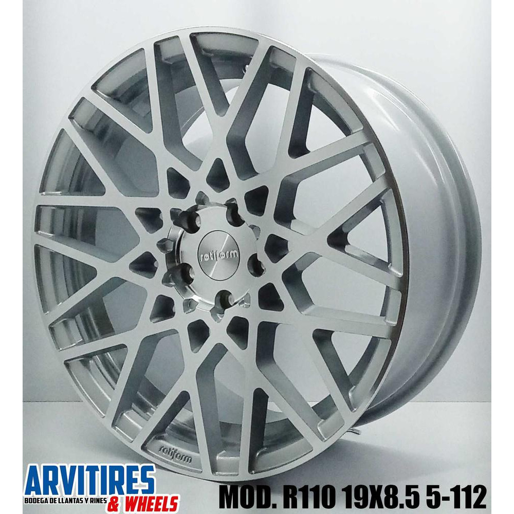 RIN 19X8 5 5-112 BLQ GLOSS SILVER MACHINED MD R110