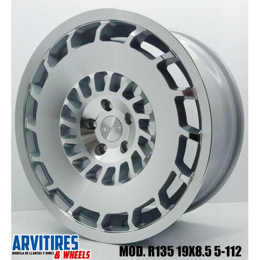 RIN 19X8 5 5-112 CCV SILVER MACHINE MOD R135