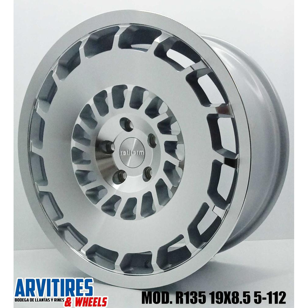 RIN 19X8 5 5-112 CCV SILVER MACHINE MOD R135