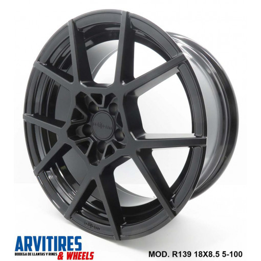 RIN 18X8 5 KPS 5-100 MATTE BF GLOSS BALCK MOD R139