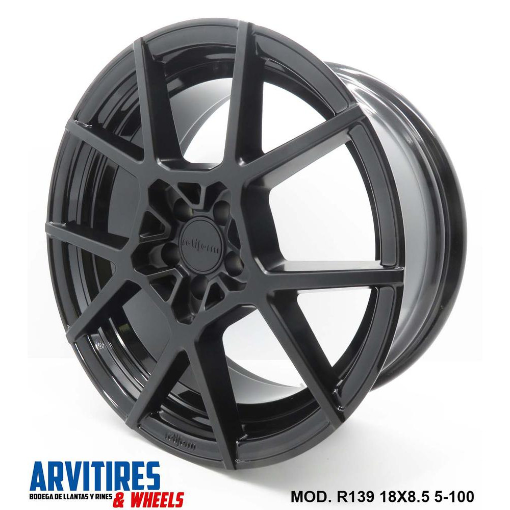 RIN 18X8 5 KPS 5-100 MATTE BF GLOSS BALCK MOD R139