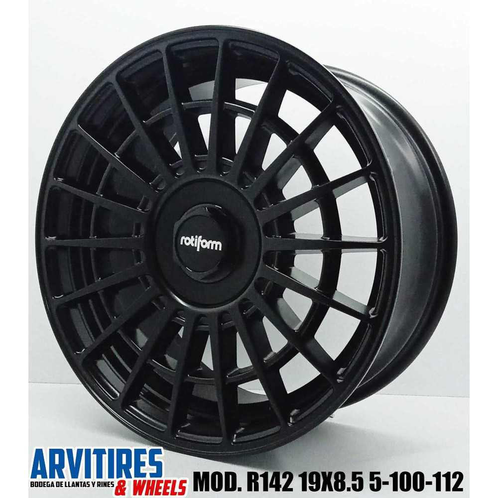 RIN 19X8 5 5-100/112 LAS MATTE BLACK MOD R142