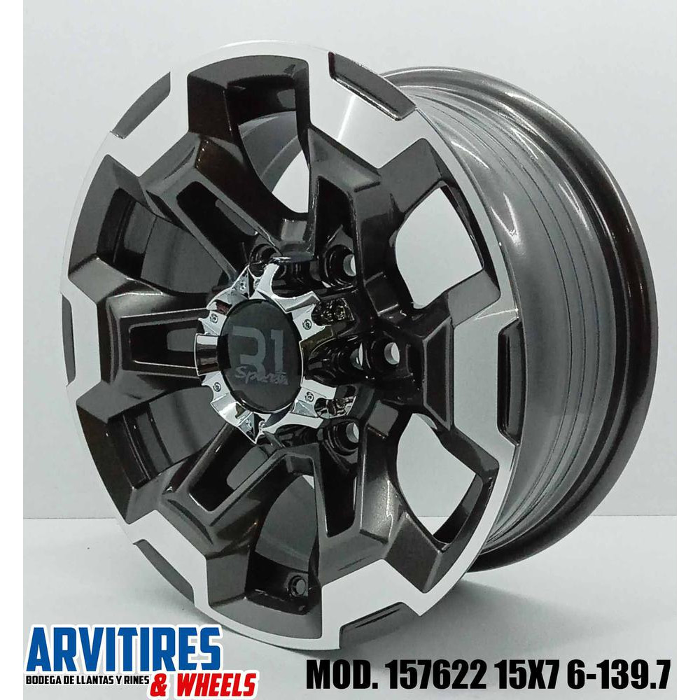 RIN 15X7 6-139 7 GUNMETAL MACHINE FACE MOD 157622