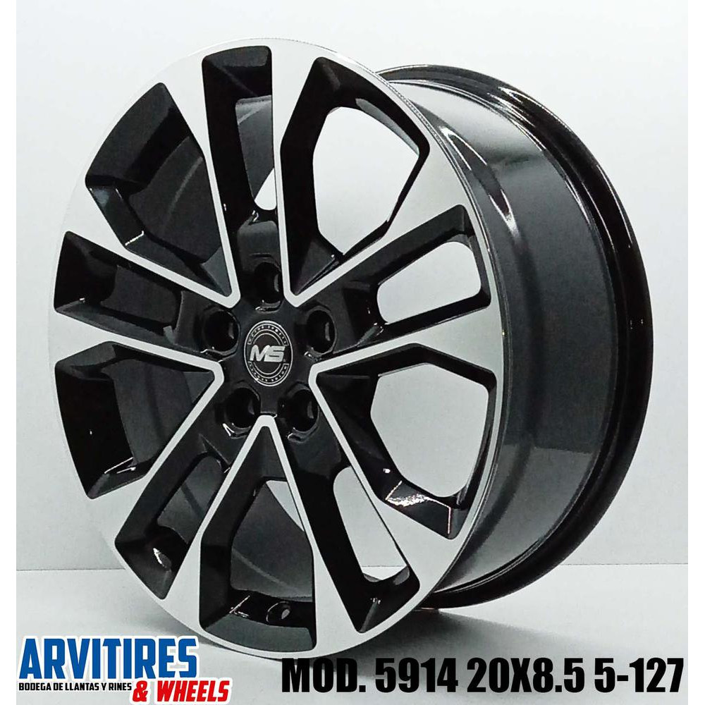 RIN 20X8 5 5-127 BLACK MACHINE FACE MOD  5914