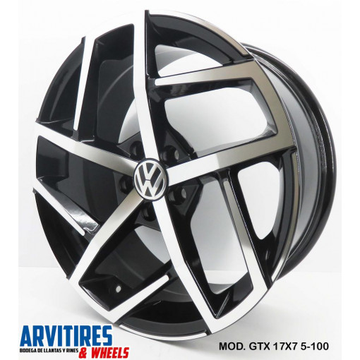 RIN 17X7 5-100 BLACK DIAMOND MOD GTX