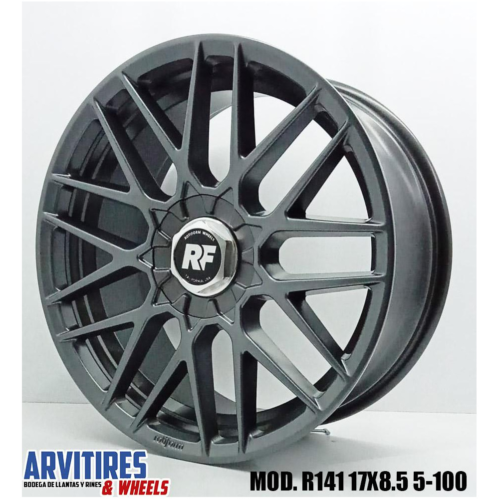 RIN 17X8 5-100 RSE MATTE ANTHRACITE MOD R141F