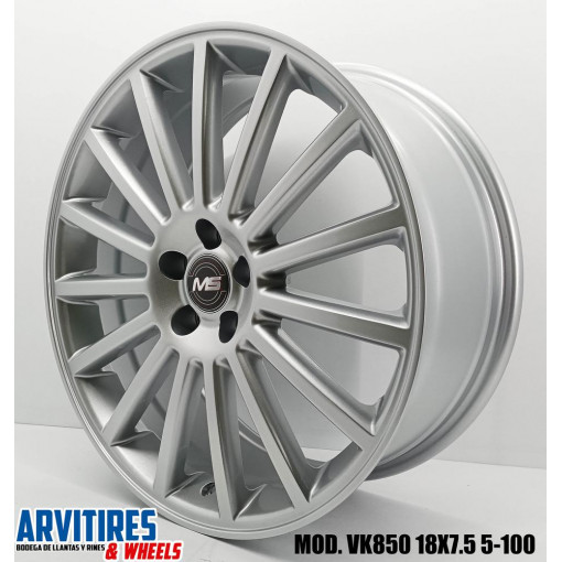 RIN 18X7 5 5-100 MS SILVER MOD VK850