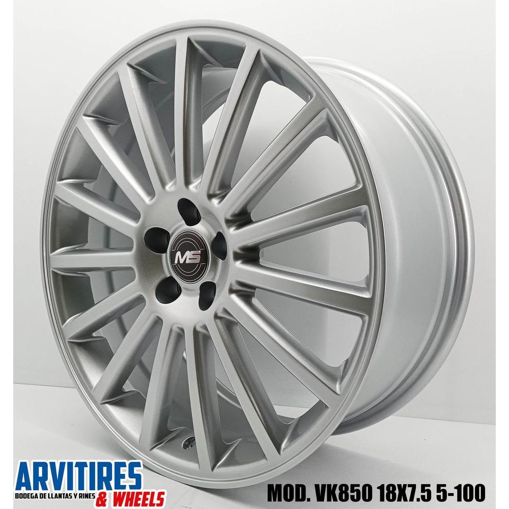 RIN 18X7 5 5-100 MS SILVER MOD VK850