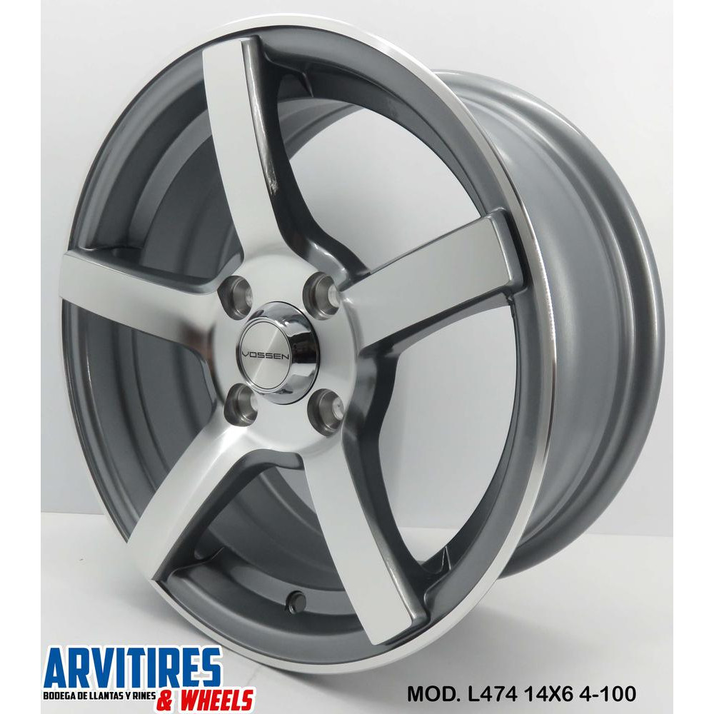 RIN 14X6 4-100 GUNMETAL MACHINE FACE MOD L474