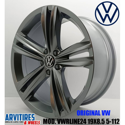 RIN19X8 5 5-112 ORIGINAL VW SILVER MOD VWRLINE24