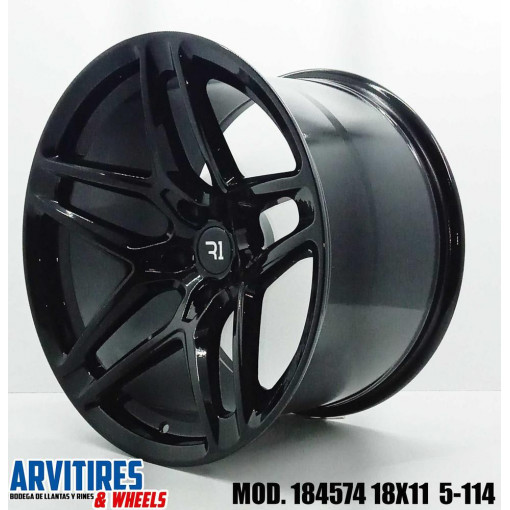 RIN 18X11 5-114 3 R1 SPORT GLOSSBLACK MOD 184574R