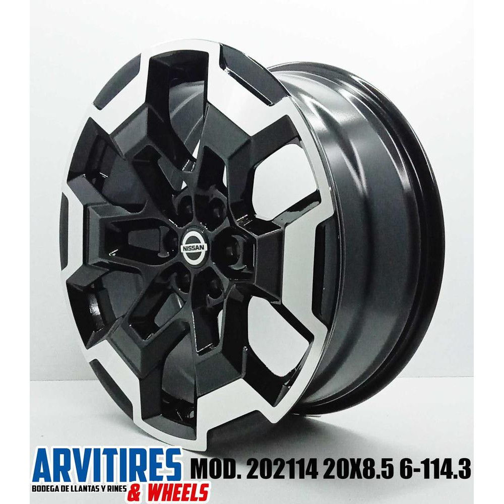 RIN 20X8 5 6-114 3 BLACK MACHINE FACE MOD 202114
