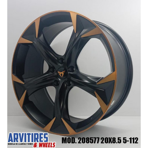 RIN20X8 5 5-112 R1SPORT SATIN BLACK MF C MD 208577