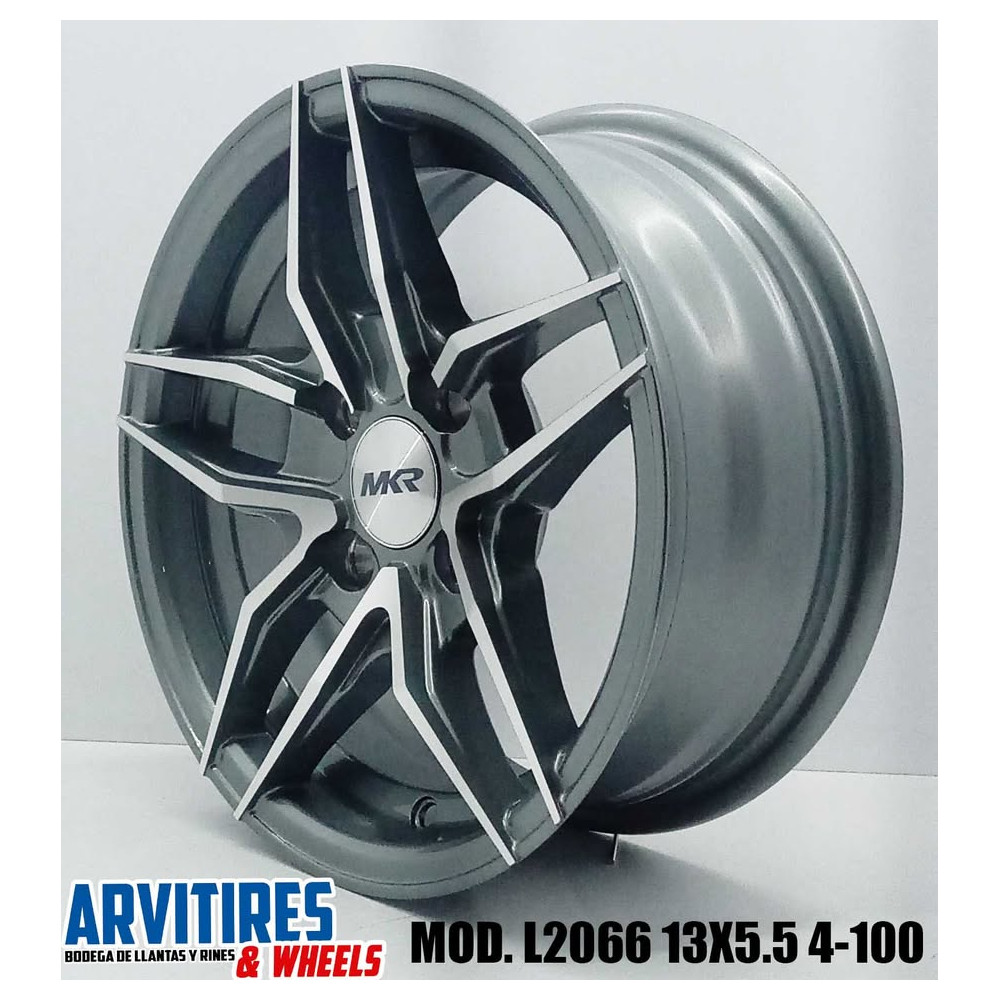 RIN 13X5 5 4-100 GUNMETAL MACHINE FACE MOD L2066