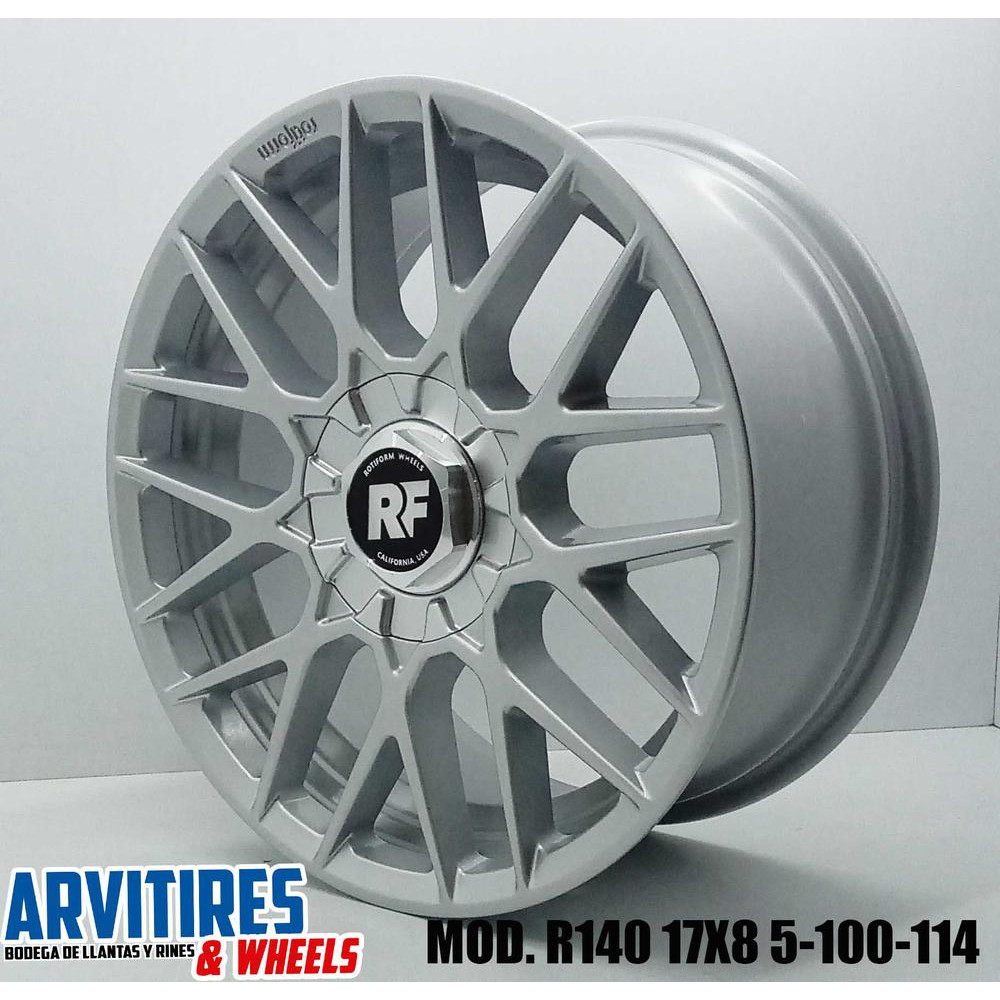 RIN 17X8 5-100/114 3 GLOSS SILVER MOD R140-RSE