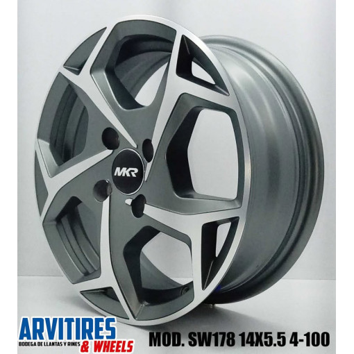 RIN 14X5 5 4-100 MKR MATE GUNMETAL MF MOD SW178