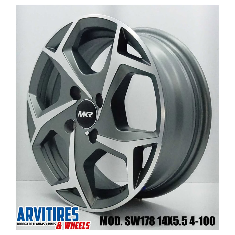 RIN 14X5 5 4-100 MKR MATE GUNMETAL MF MOD SW178