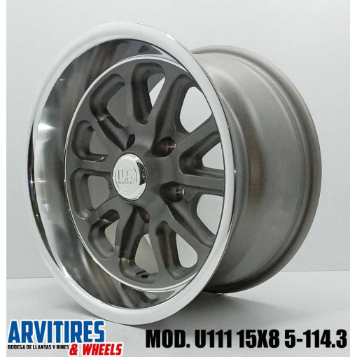 RIN 15X8 5-114 TEXTURE GRAY DC LIP MD U111-RAMBLER