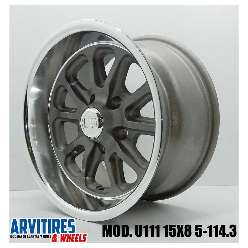 RIN 15X8 5-114 TEXTURE GRAY DC LIP MD U111-RAMBLER