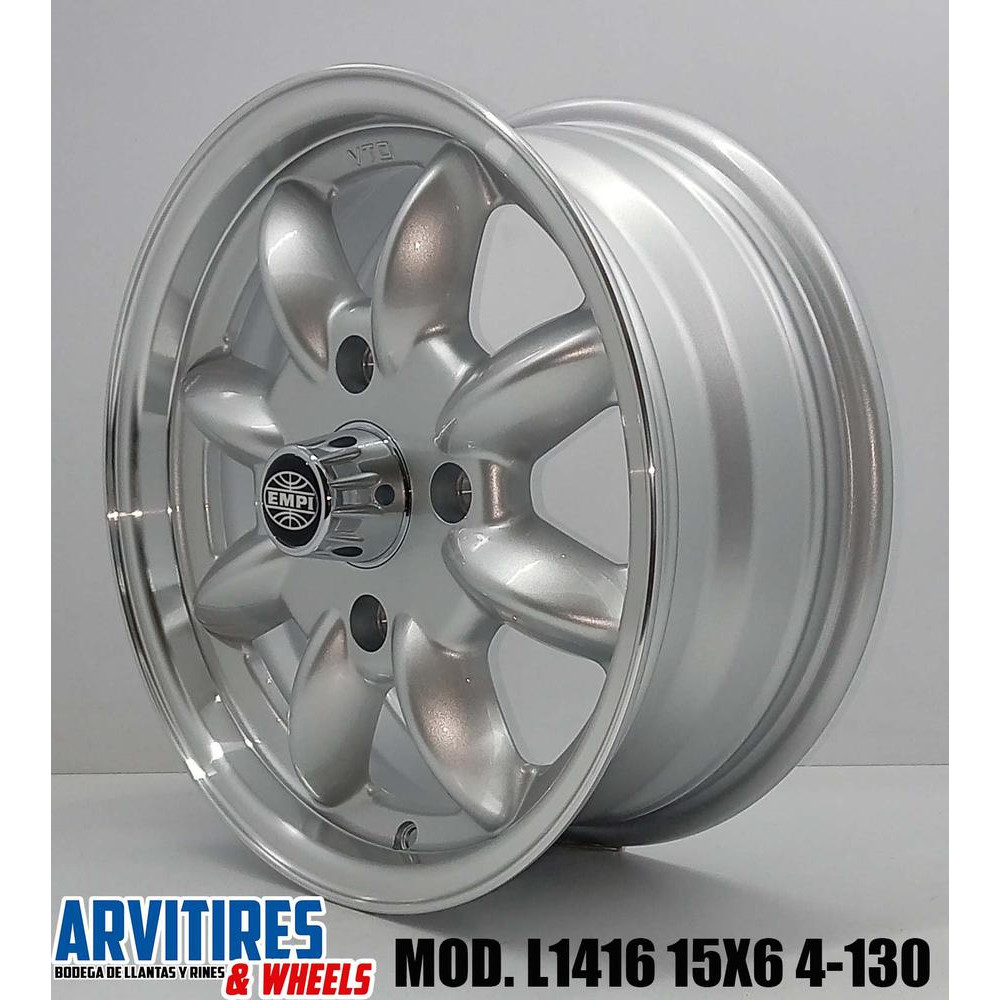 RIN 15X6 4-130 MKR SILVER MACHINE FACE MOD L1416