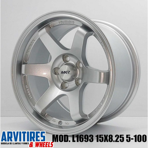 RIN 15X8 25 5-100 MKR SILVER MOD L1693