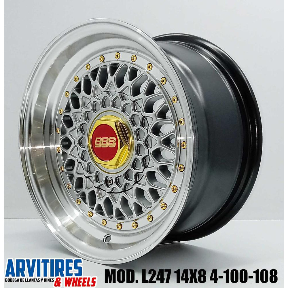 RIN 14X7 4-100/108 MKR HYPER BLACK LP GR MOD L247R