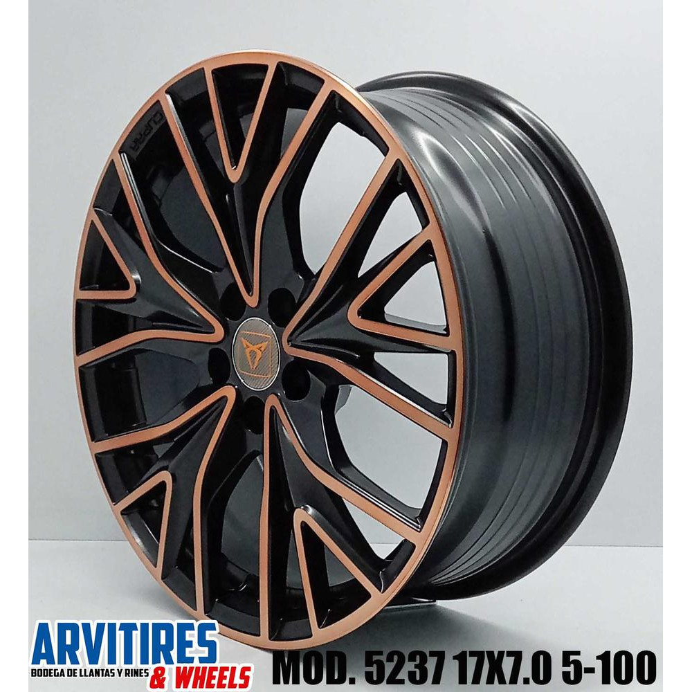 RIN 17X7 5-100 SATIN BLK MLL SPOC COP COUT MD 5237