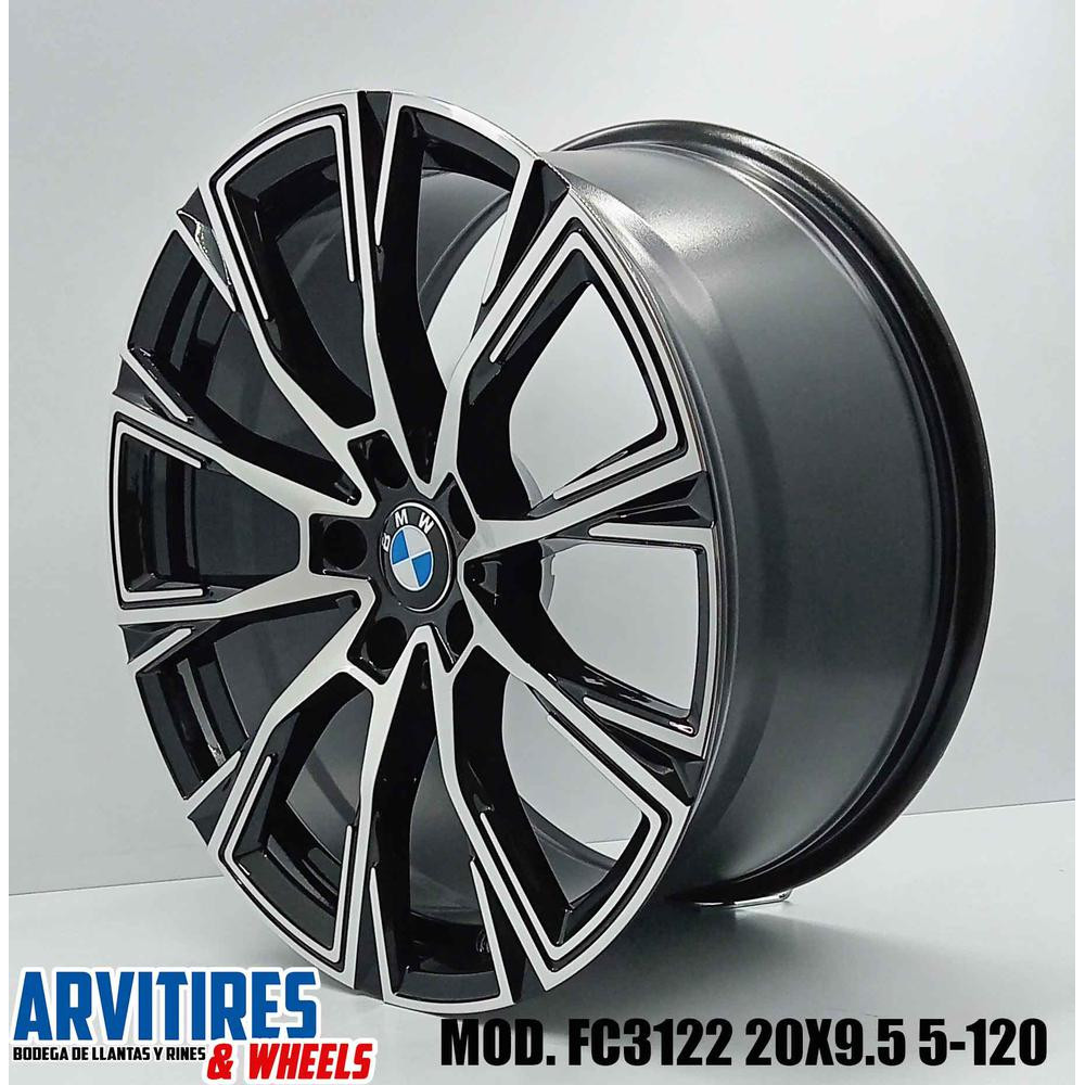 RIN 20X8 5 5-120 FF BLACK MACHINE FACE MOD FC3122F