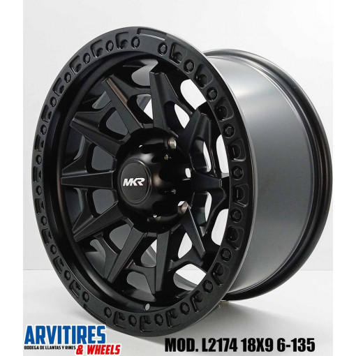 RIN 18X9 6-135 MK BLACK MACHINE MOD L2174