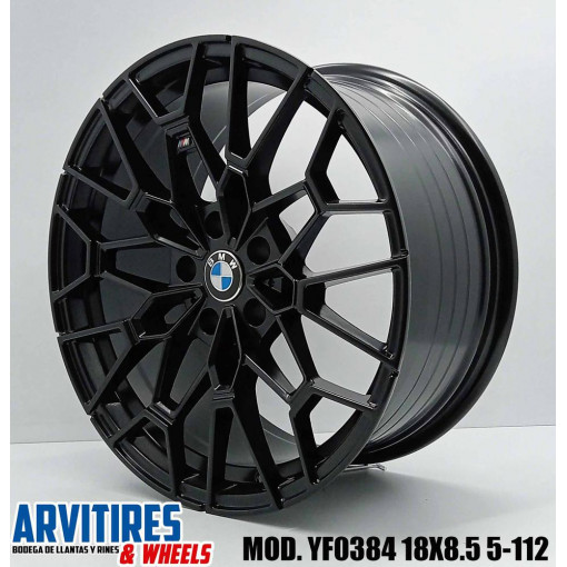 RIN 18X8 5 5-112 FLOWFORMING SATIN BLACK MD YF0384