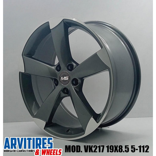 RIN 19X8 5 5-112 GUNMETAL  MACHINE LIP MOD VK217