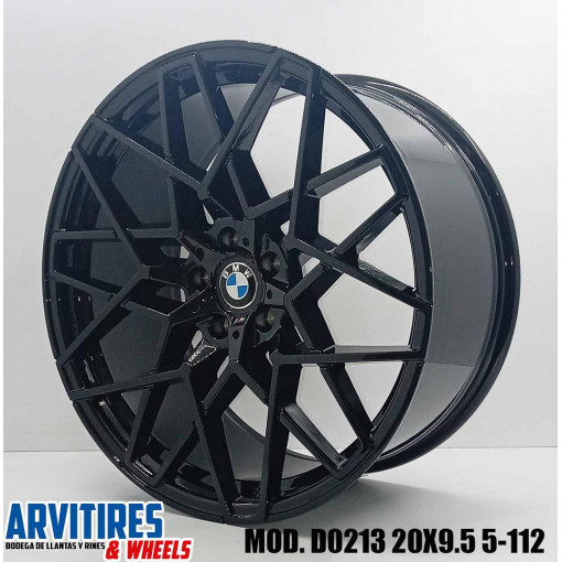 RIN 20X8 5 5-112 GLOSS BLACK MOD D0213F