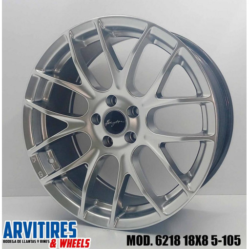 RIN 18X8 5-105 BRISTOL HYPER SILVER MOD 6218