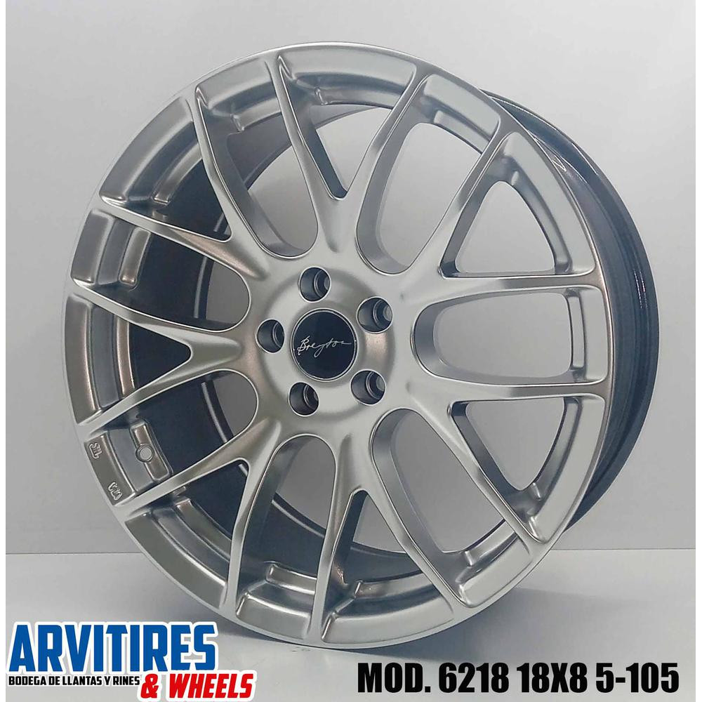 RIN 18X8 5-105 BRISTOL HYPER SILVER MOD 6218