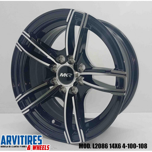 RIN 14X6 4-100/108 BLACK MACHINE FACE MOD L2086