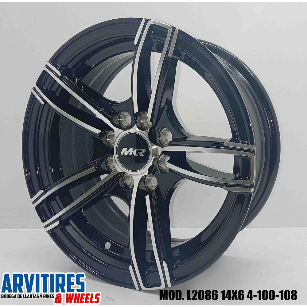 RIN 14X6 4-100/108 BLACK MACHINE FACE MOD L2086