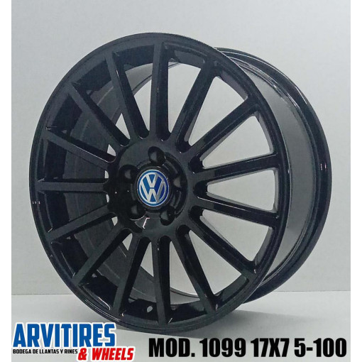 RIN 17X7 5 5-100 MKR BLACK MOD 1099