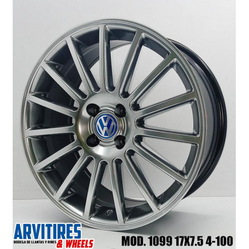 RIN 17X7 5 4-100 MKR HYPER BLACK MOD 1099