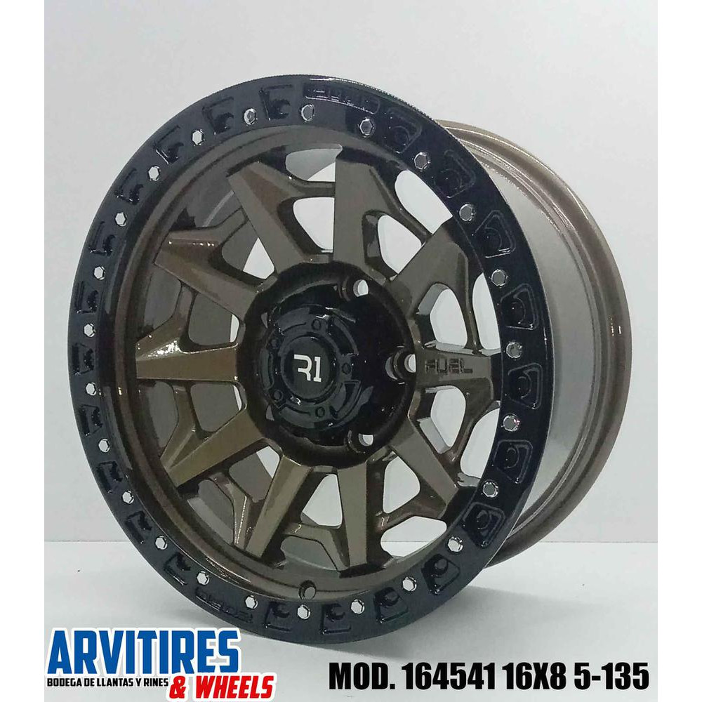 RIN 16X8 5-135 BRONZE BLACK LIP RIVETS MOD 164541