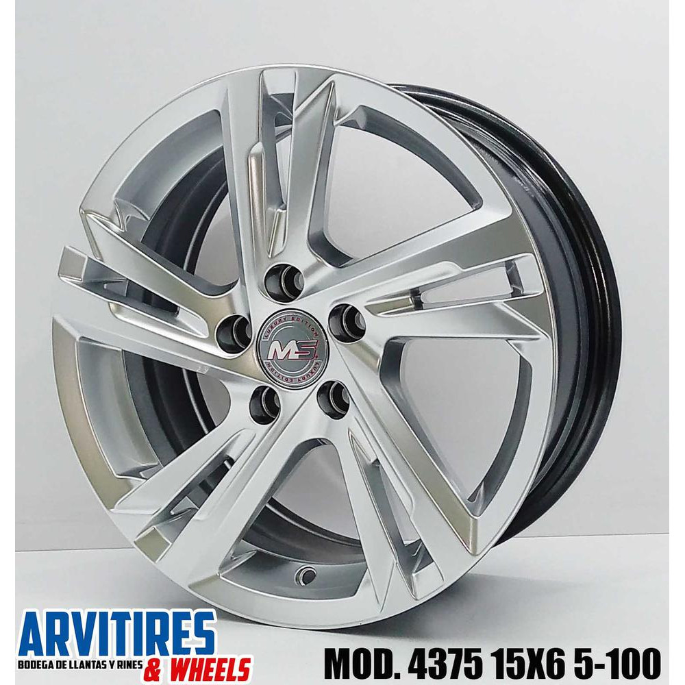 RIN 15X6 5 5-100 HYPER SILVER MOD 4375