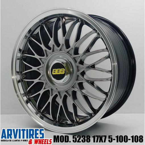 RIN 17X7 5 5-100/113 HYPER BLACK MACH LINE MD 5238