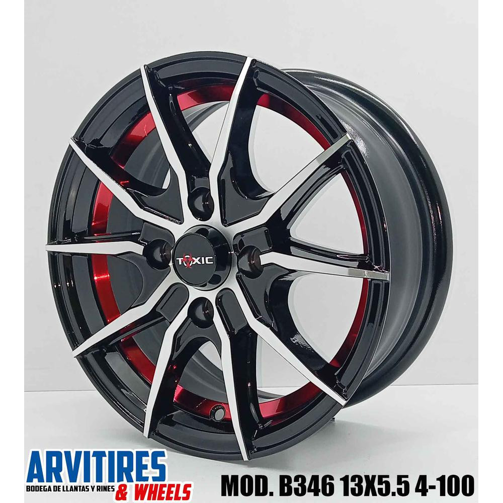 RIN 13X5 5 4-100 BMF INNER RED LINE MOD B346