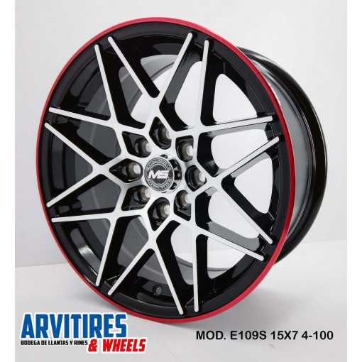 RIN 15X7 4-100/114 3 BMF RED LINE MOD E109S